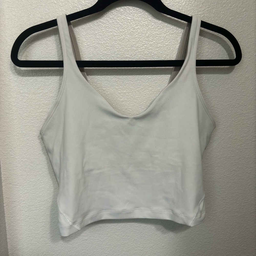 Lululemon Align tank top light support in white size 8